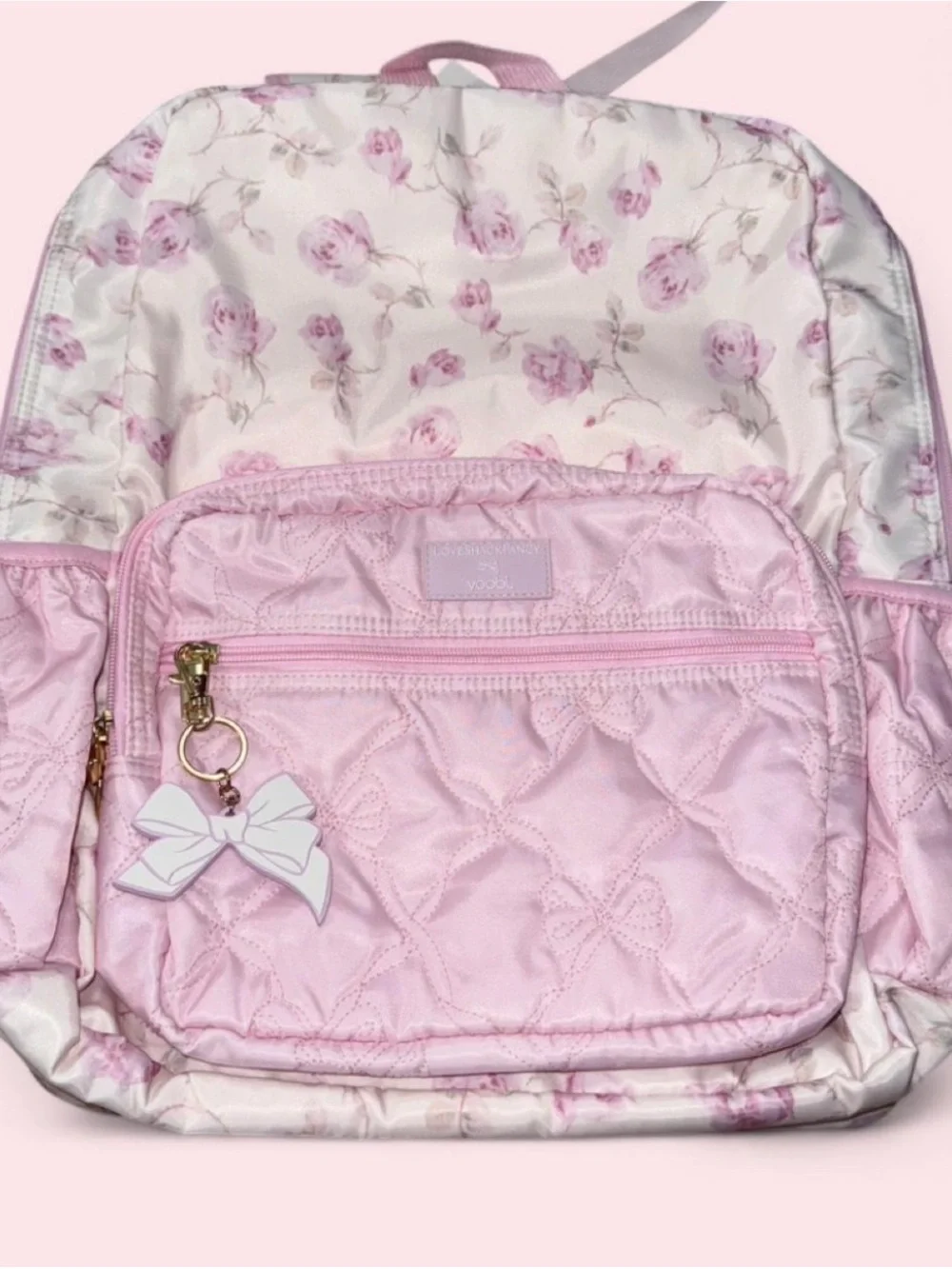 LoveShackFancy x Target - Yoobi Ribbon Rosa Backpack